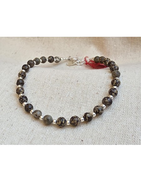 Bracelet pierres de Corse Jaspe Léopard