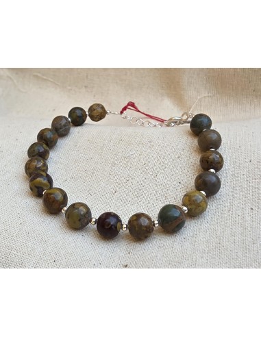 Bracelet pierres de Corse Jaspe Léopard XL