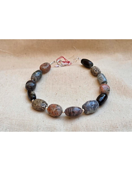 Bracelet pierres de Corse mixte forme olive