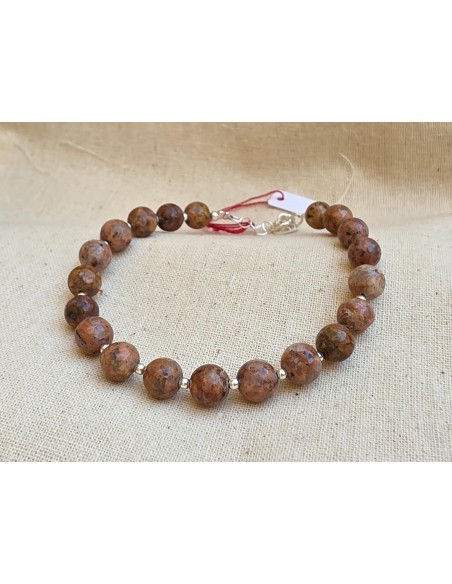 Bracelet pierres de Corse rouge de Porto XL